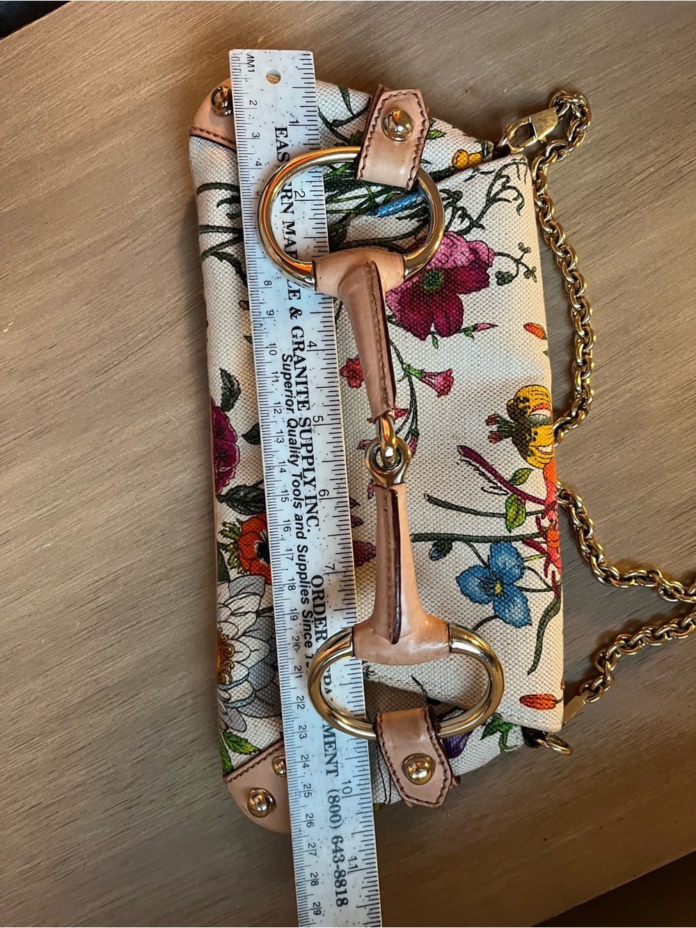 Gucci FLORA Horsebit Gold Chain Evening purse MINT - RARE / TOM FORD ERA - Picture 13 of 15